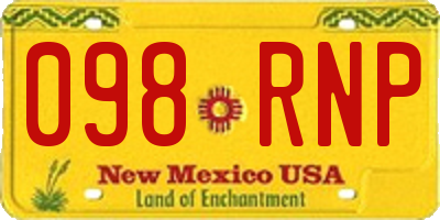 NM license plate 098RNP