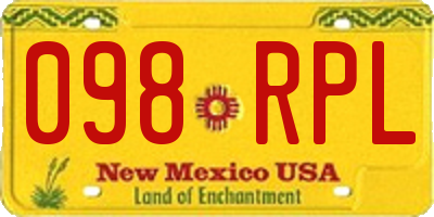 NM license plate 098RPL