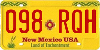 NM license plate 098RQH