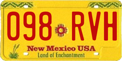 NM license plate 098RVH