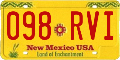 NM license plate 098RVI