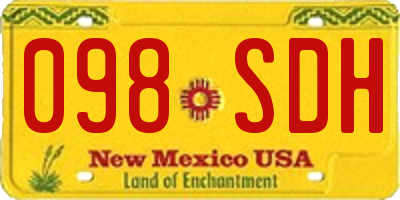 NM license plate 098SDH