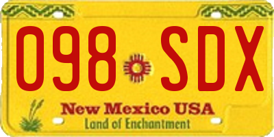 NM license plate 098SDX