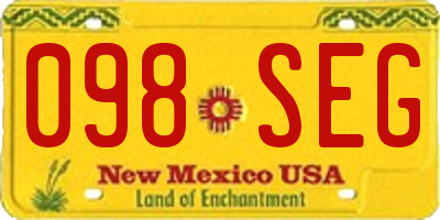 NM license plate 098SEG