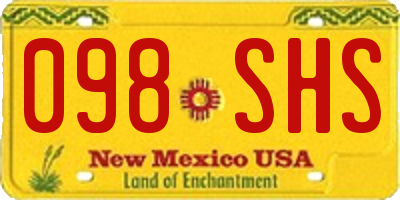 NM license plate 098SHS