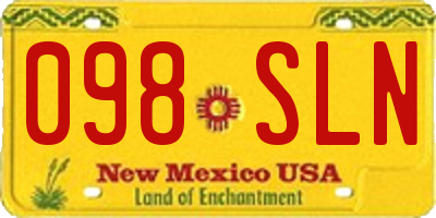 NM license plate 098SLN
