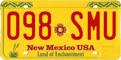 NM license plate 098SMU