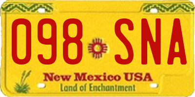 NM license plate 098SNA