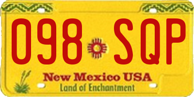 NM license plate 098SQP