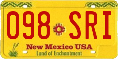NM license plate 098SRI