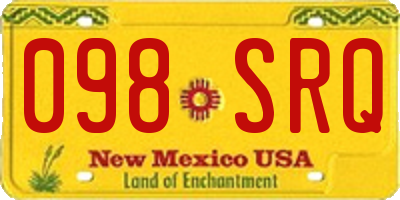NM license plate 098SRQ