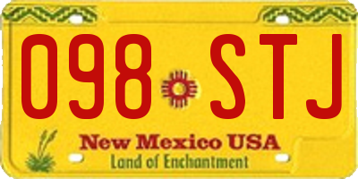 NM license plate 098STJ