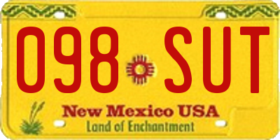 NM license plate 098SUT