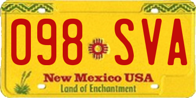 NM license plate 098SVA