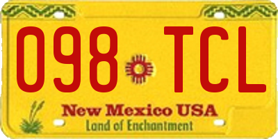 NM license plate 098TCL