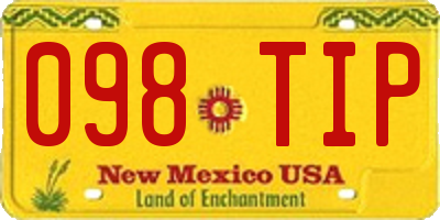NM license plate 098TIP