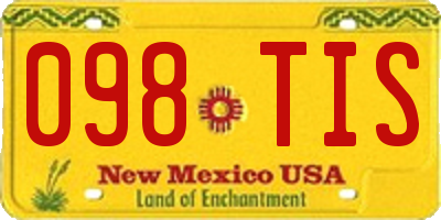 NM license plate 098TIS