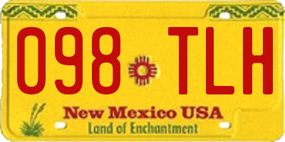 NM license plate 098TLH
