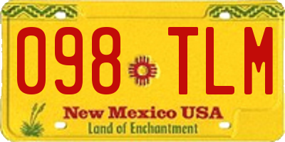 NM license plate 098TLM