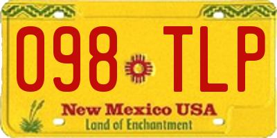 NM license plate 098TLP