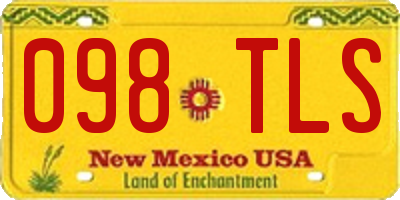 NM license plate 098TLS