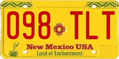 NM license plate 098TLT