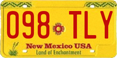 NM license plate 098TLY