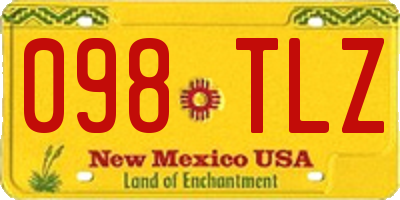 NM license plate 098TLZ