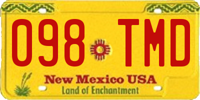 NM license plate 098TMD