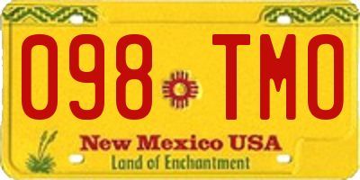 NM license plate 098TMO