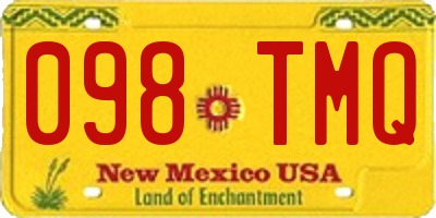 NM license plate 098TMQ