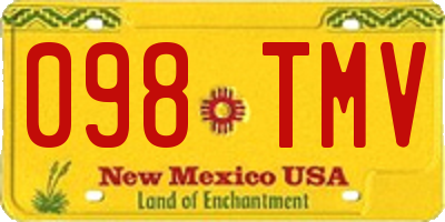 NM license plate 098TMV