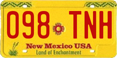 NM license plate 098TNH