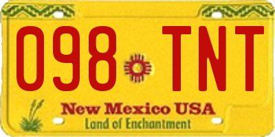 NM license plate 098TNT