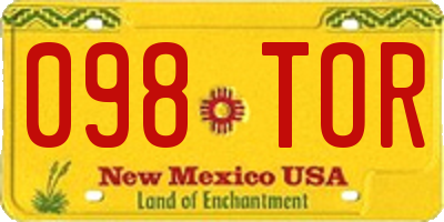 NM license plate 098TOR