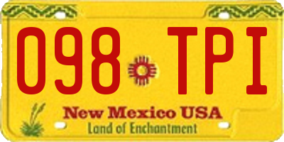 NM license plate 098TPI