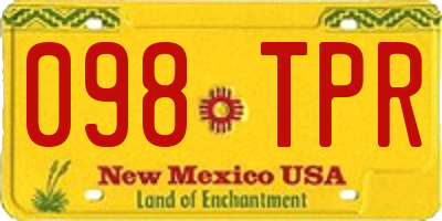 NM license plate 098TPR