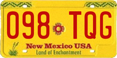 NM license plate 098TQG
