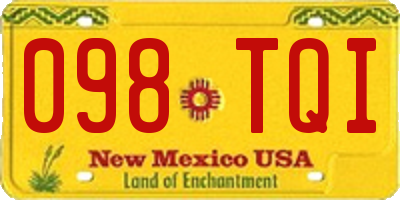 NM license plate 098TQI