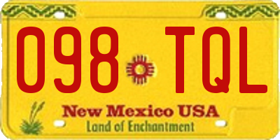 NM license plate 098TQL