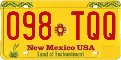 NM license plate 098TQQ