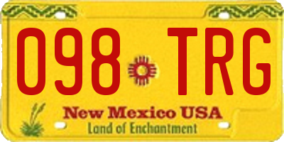 NM license plate 098TRG