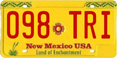NM license plate 098TRI