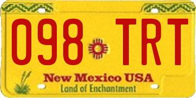 NM license plate 098TRT