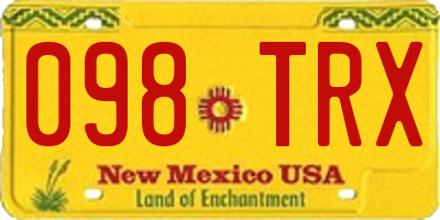 NM license plate 098TRX