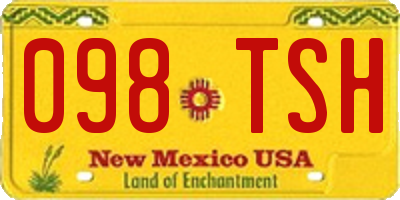 NM license plate 098TSH