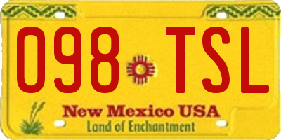 NM license plate 098TSL
