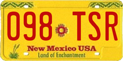 NM license plate 098TSR
