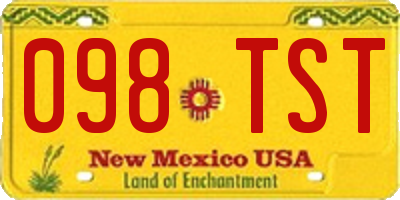 NM license plate 098TST
