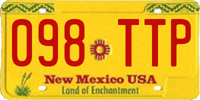 NM license plate 098TTP